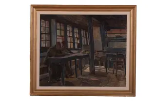 Cafenea (Interior de cafenea), by Steriadi Al. Jean, 1850