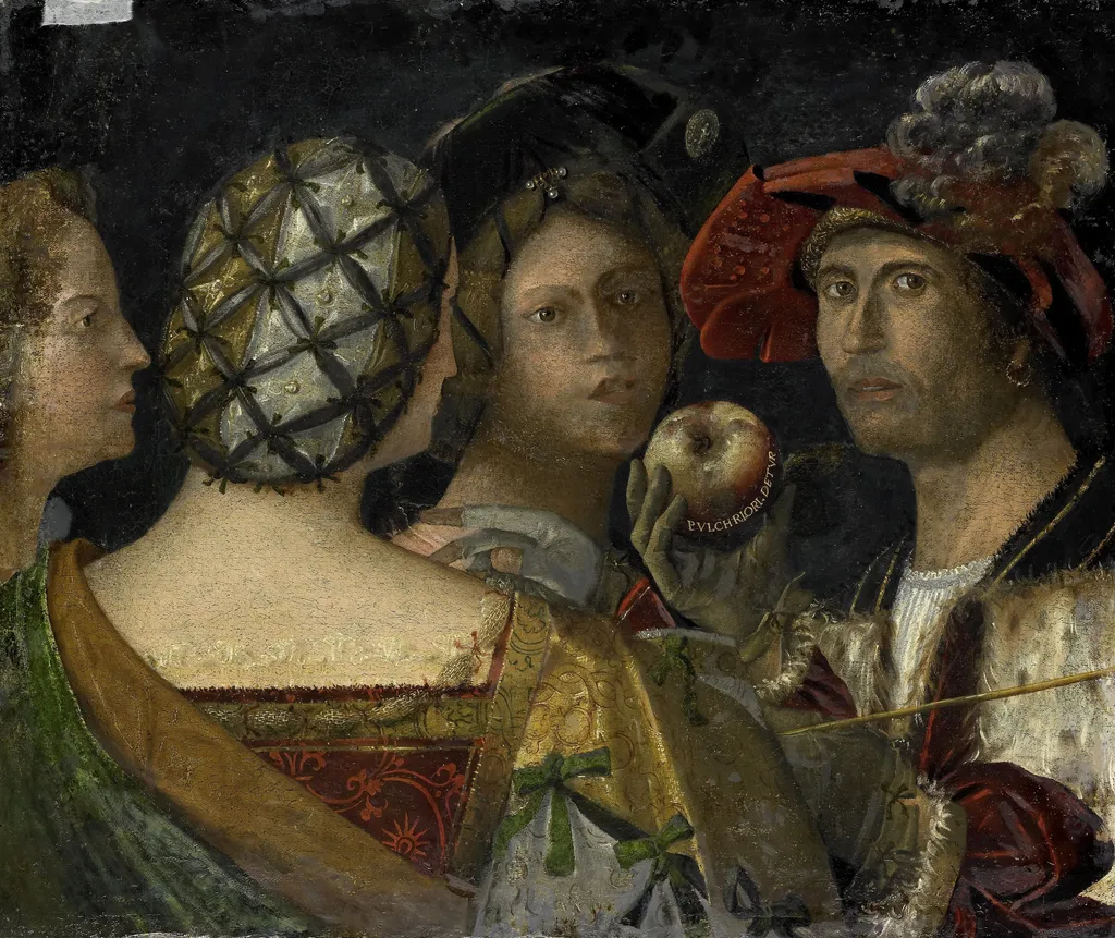 Judgment of Paris, by Antonio da Vendri, oil, 1512
