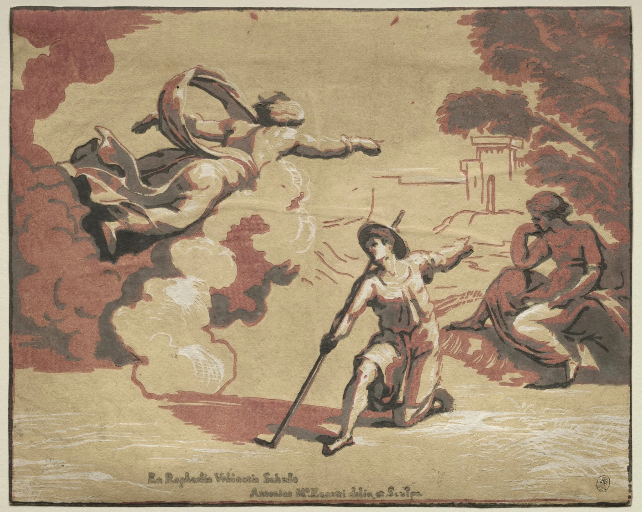 God Appearing to Isaac, detail