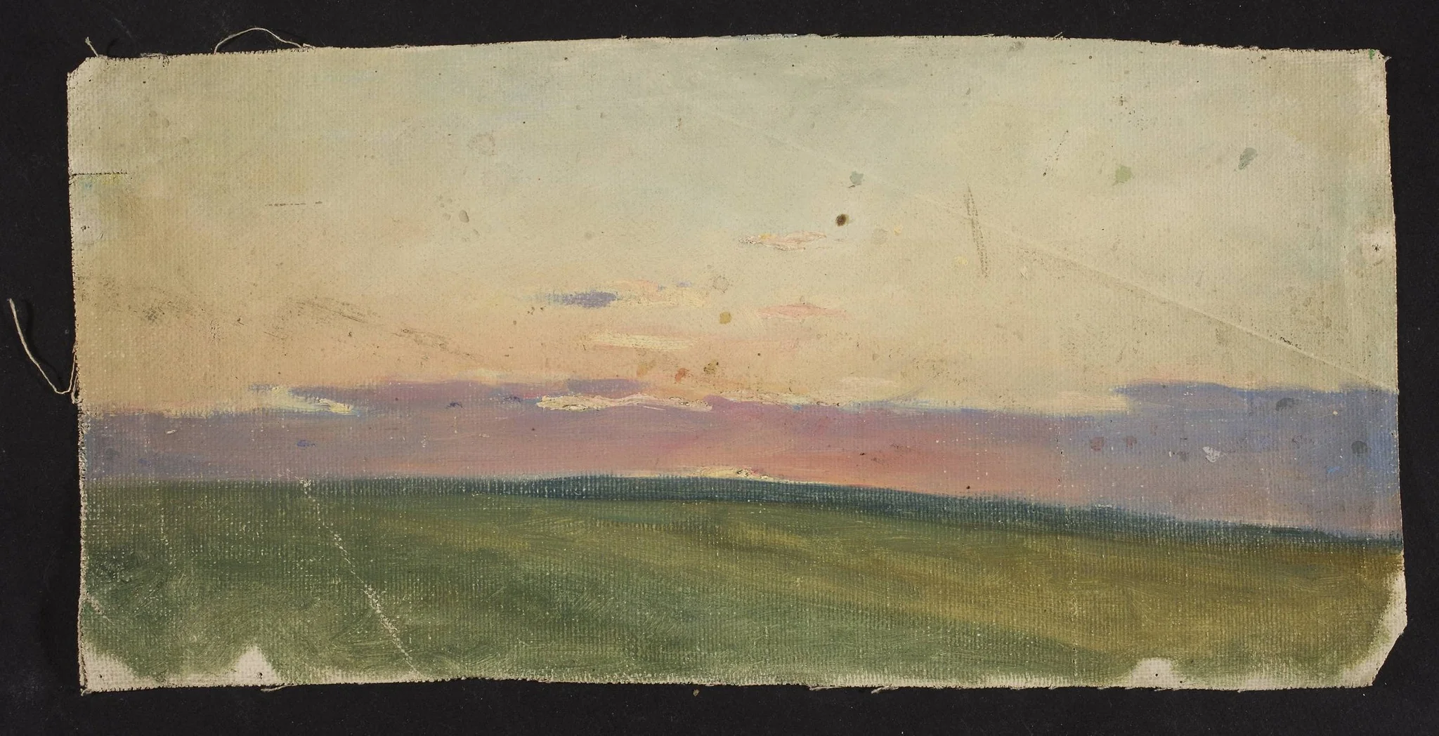 Study of a landscape at sunset, detail
