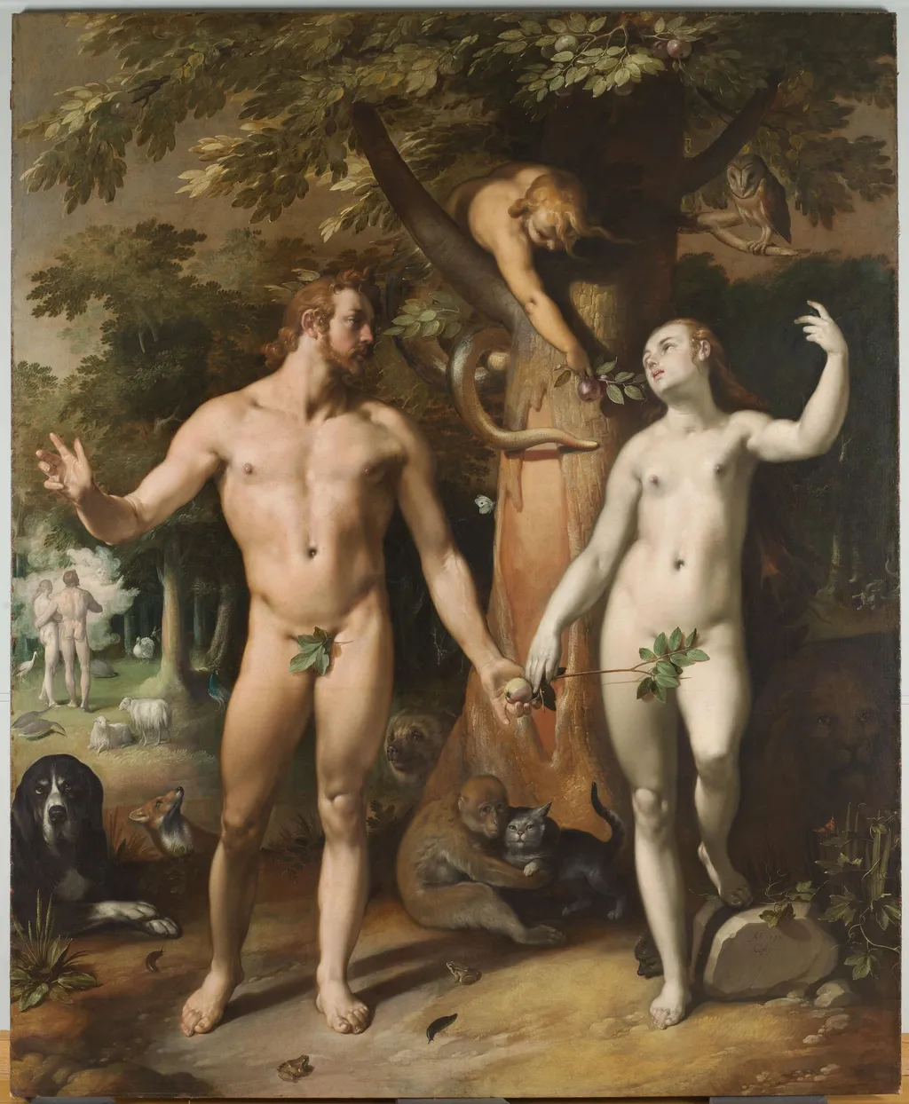 De zondeval, by Cornelis van Haarlem, unspecified, 1592