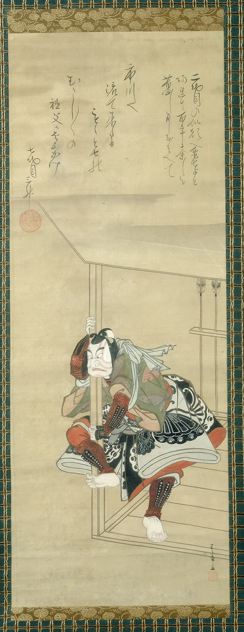 The Kabuki Actor Ichikawa Danjûrô II (1689-1758), detail