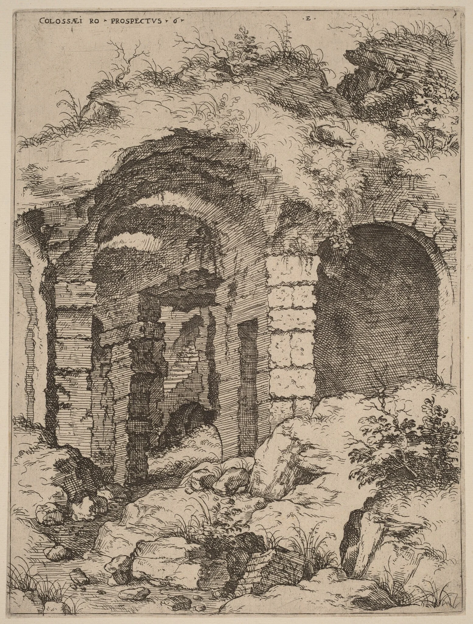 Sixth View of the Colosseum, detail
