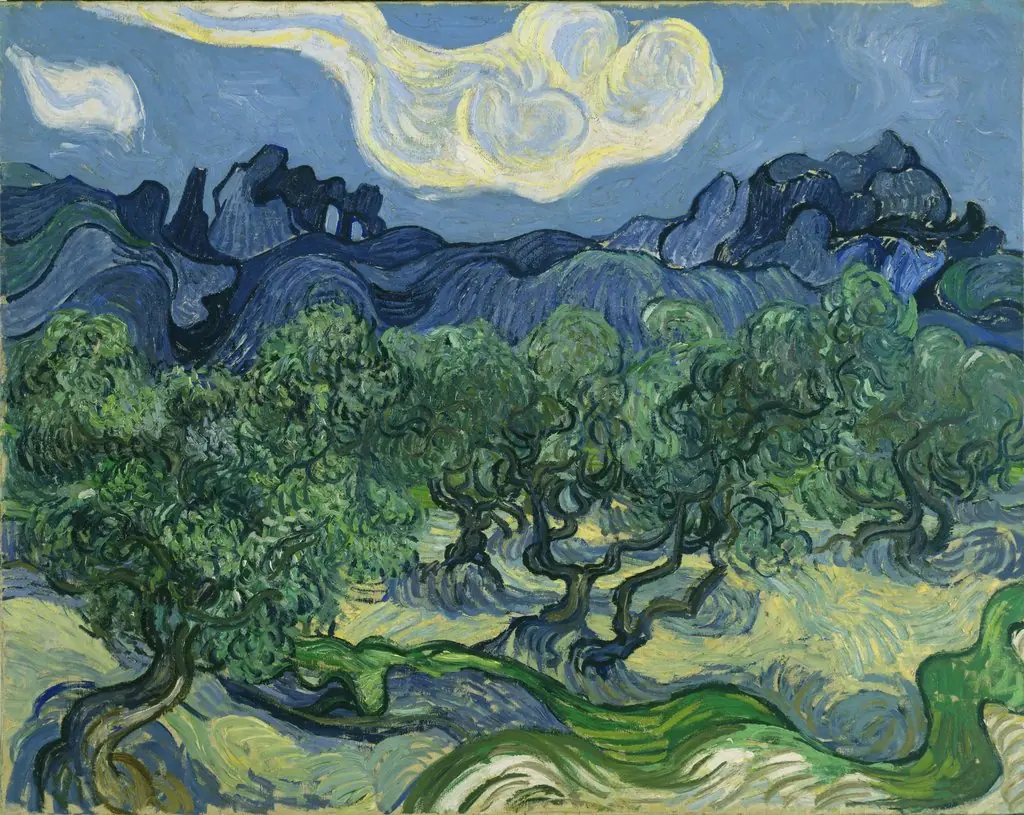 The Olive Trees, by Vincent van Gogh, oil, 1889