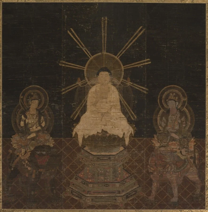 Shakyamuni Triad, detail