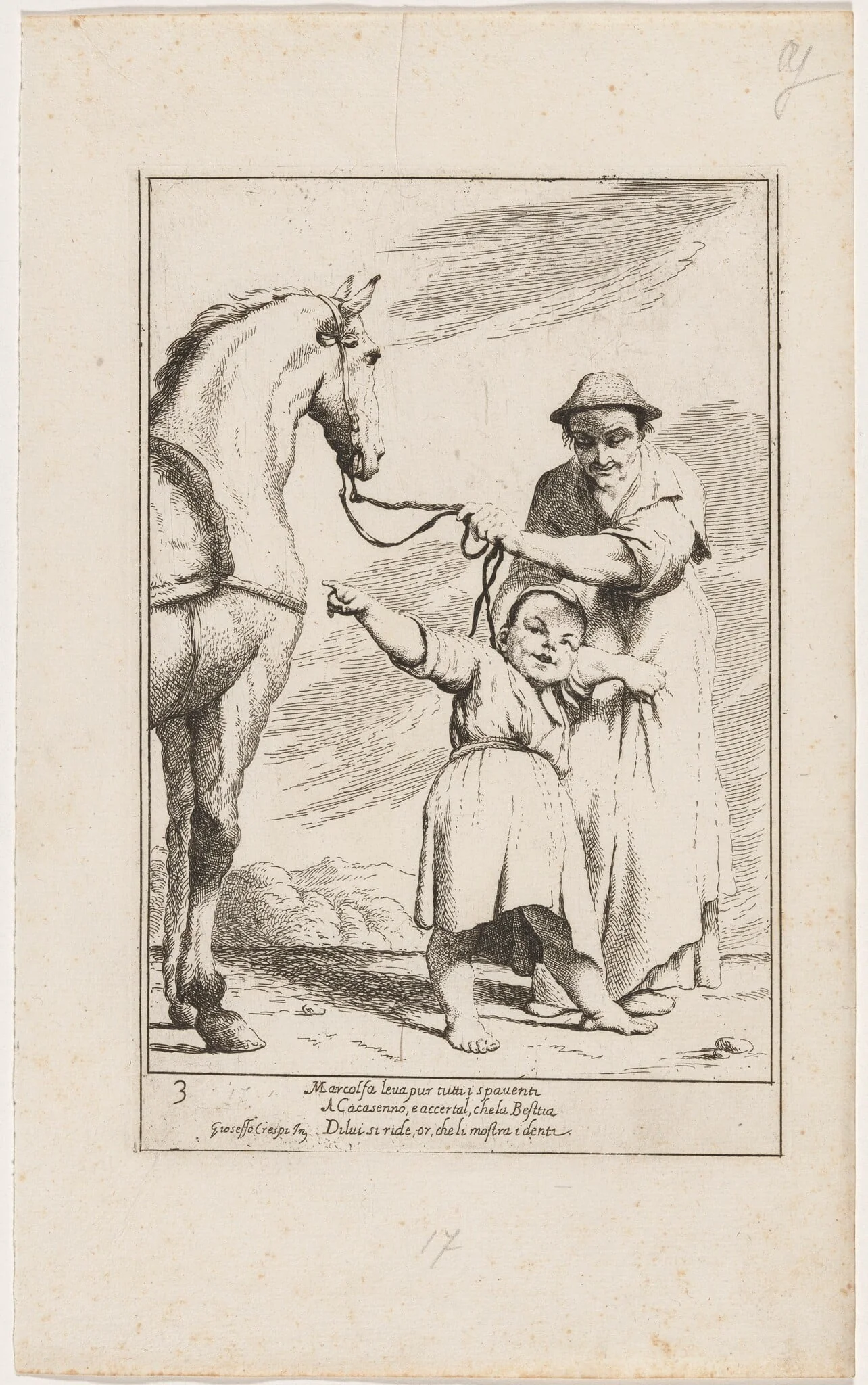Marcolfa Showing Cacasenno a Horse, detail