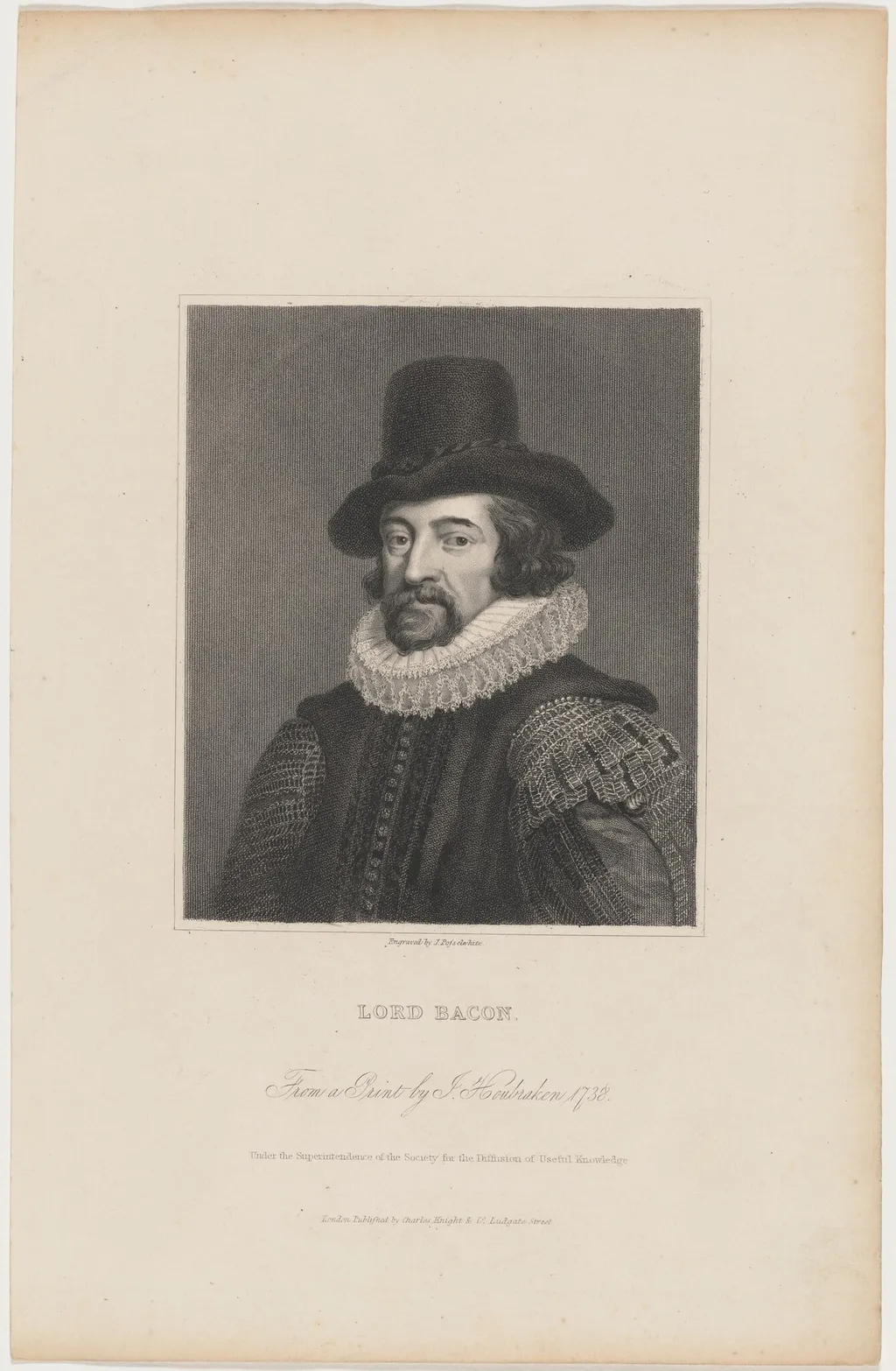 Lord Bacon, by James Posselwhite, ink, 1841