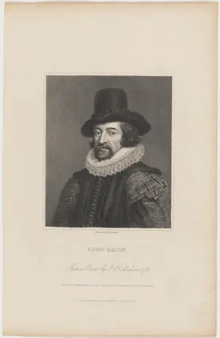 Lord Bacon, by James Posselwhite, ink, 1841