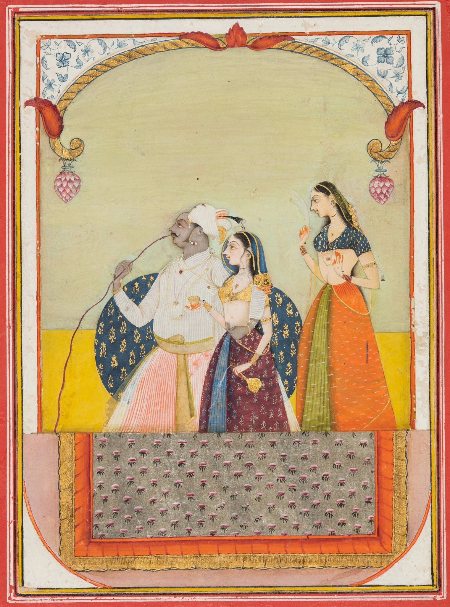 Maharaja Shri Anand Singh-ji and His Consort, detail