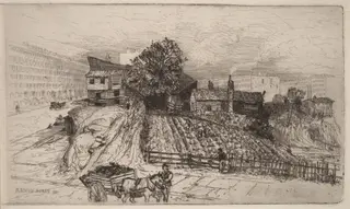 A City Farm—New York, by Mary Nimmo Moran, ink, 1881