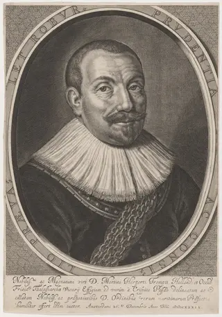 Martin Herpert, by Willem Hondius, ink, 1639
