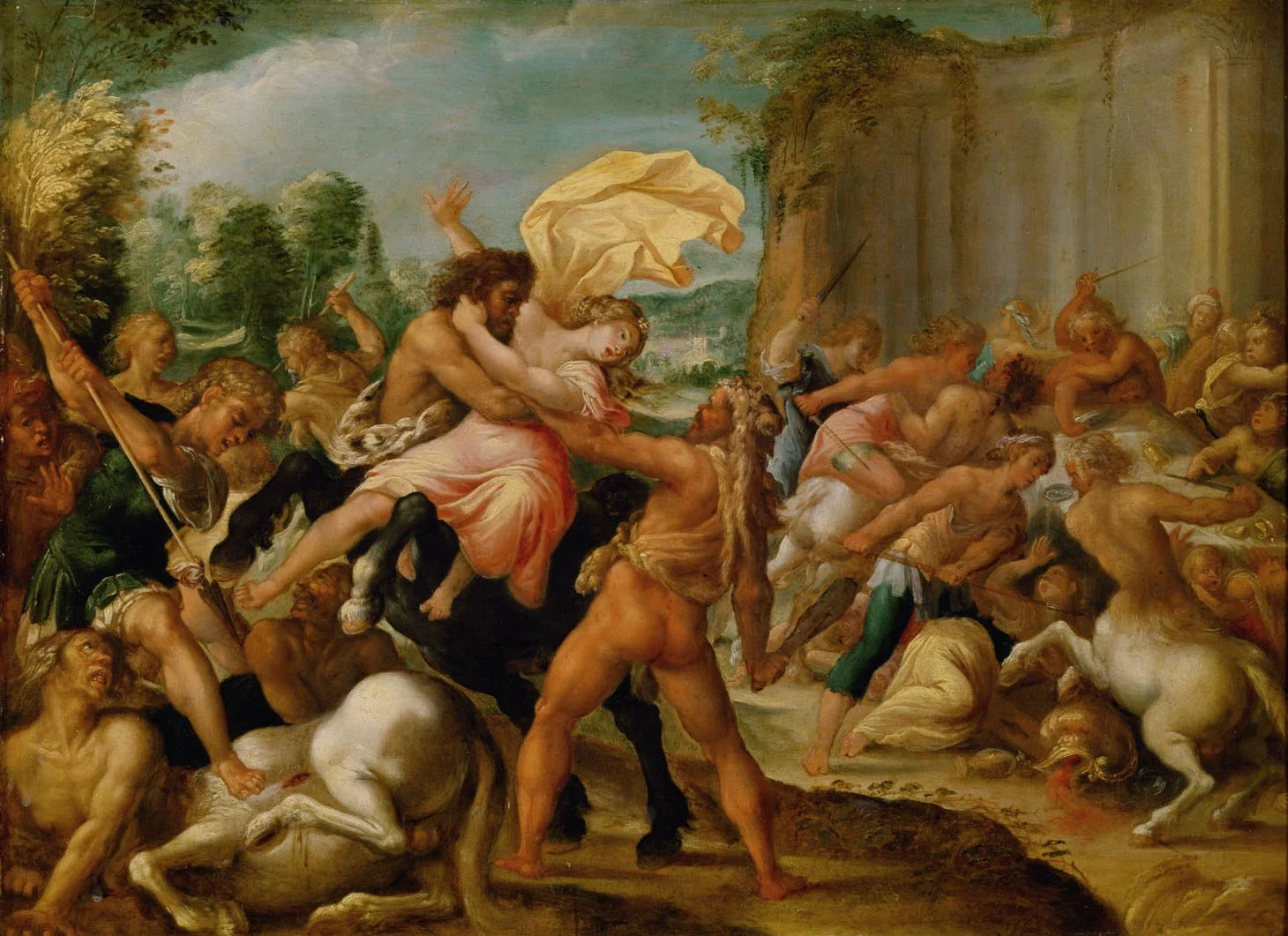 Herkules, Dejanira und der Kentaur Eurytion, detail