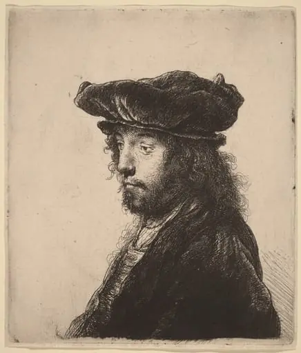 The Fourth Oriental Head, by Rembrandt, ink, 1635