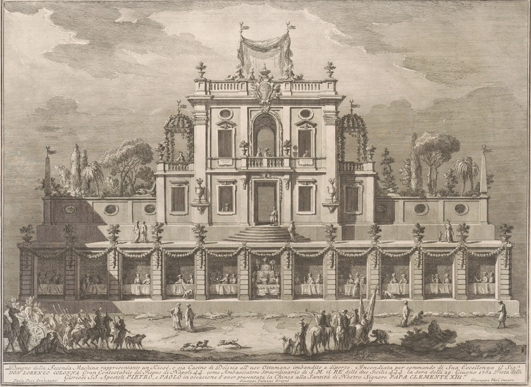 The Seconda Macchina for the Chinea of 1762: A Kiosk, or Pleasure-House in Ottoman Style, detail