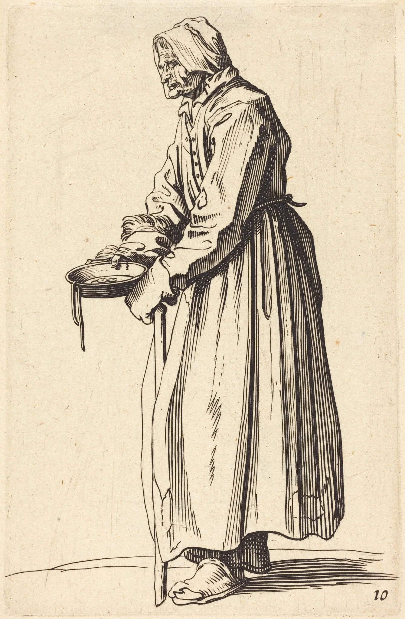 Beggar Woman with Pan, detail