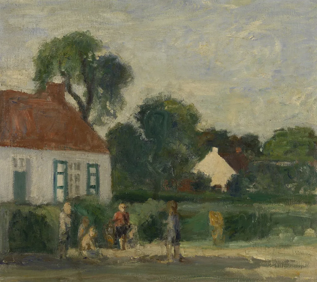 Oude baan in Schilde, by Albert Van Dyck, oil, 1950