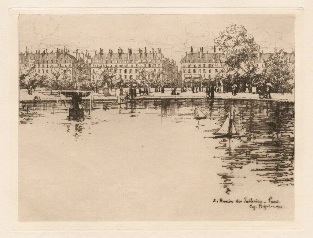The Basin of the Tuileries, by Eugène Bejot, 1906