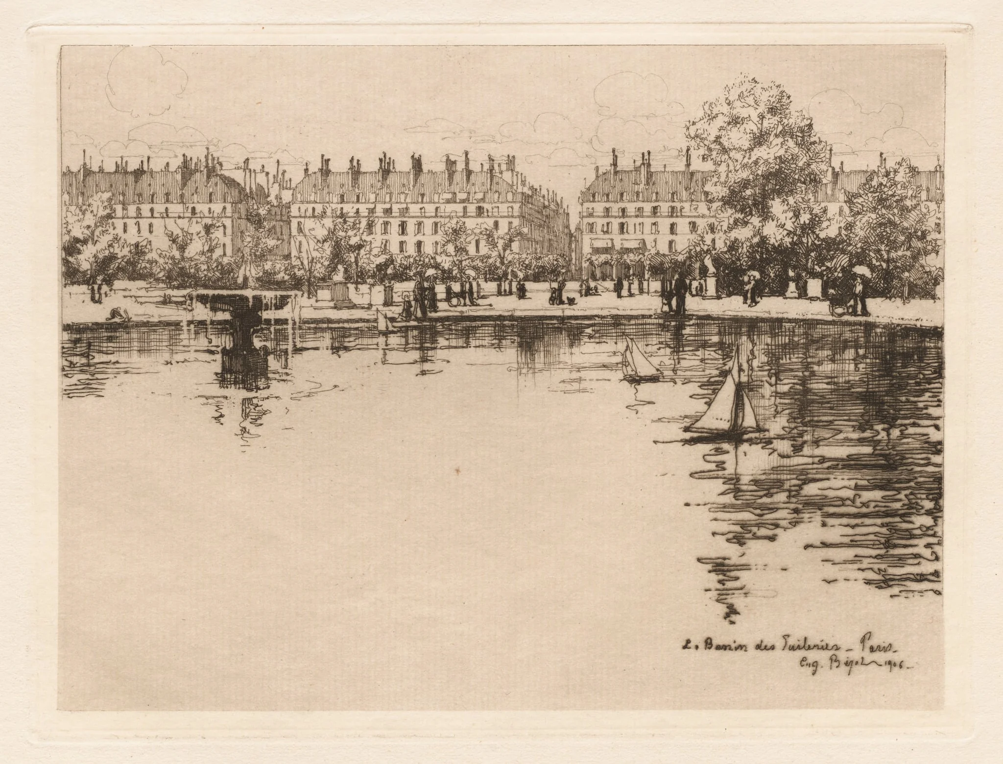 The Basin of the Tuileries, detail