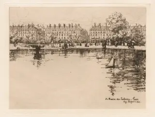The Basin of the Tuileries, by Eugène Bejot, 1906