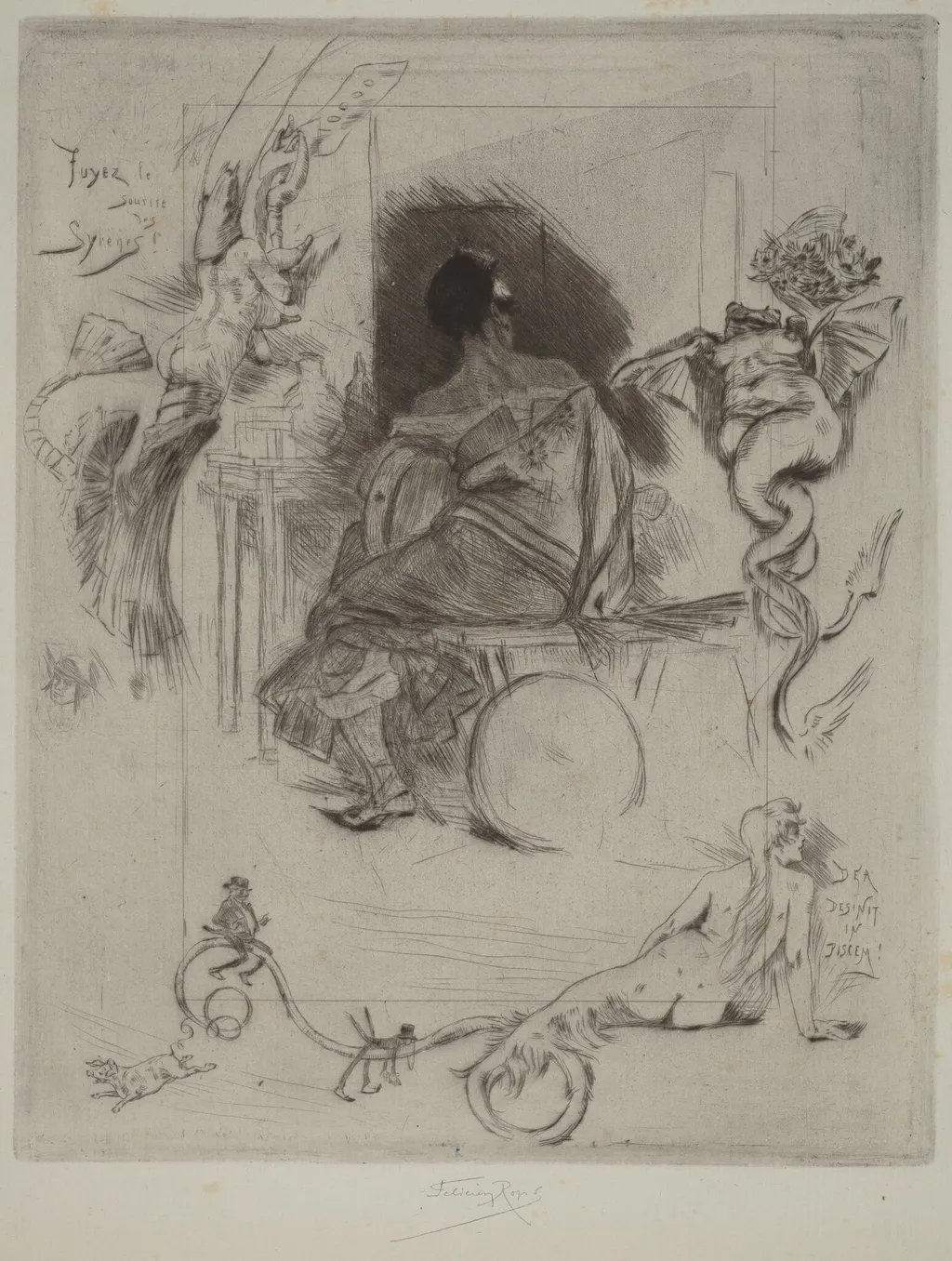 La Dernière Maja, by Félicien Rops, ink, 1880