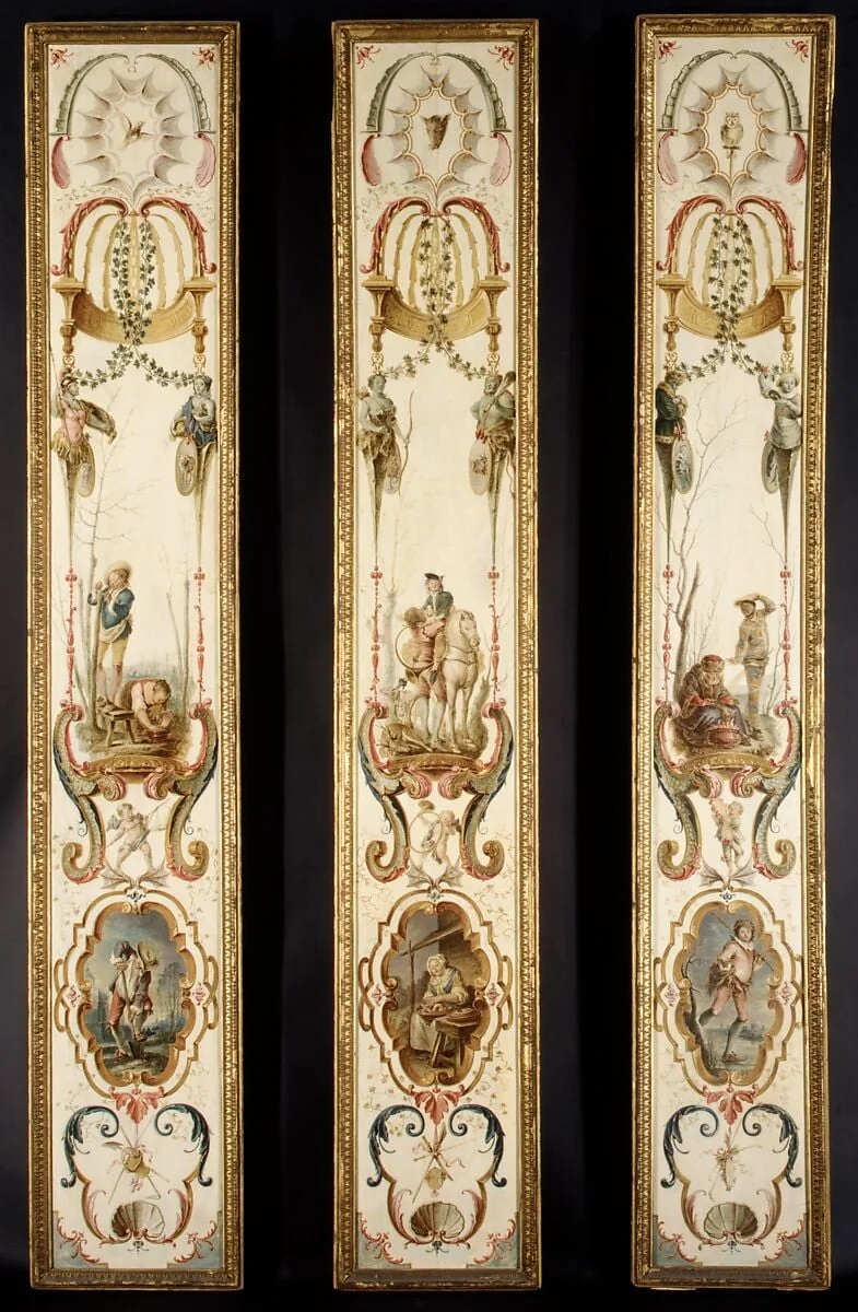 November and December (part of a set illustrating the months of the year), detail