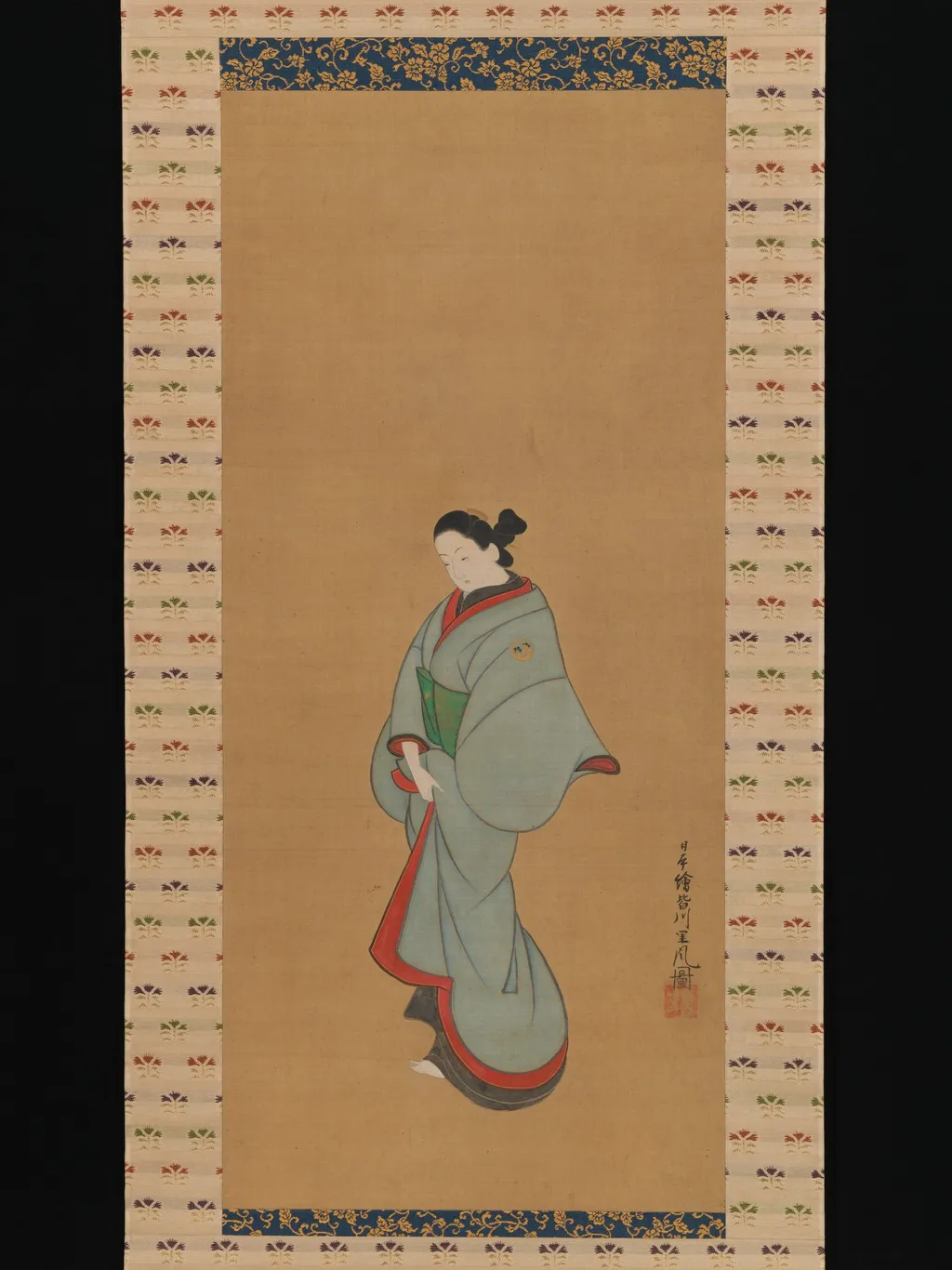 Standing Woman, by Tōsendō Rifū, unspecified, 1730