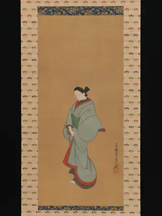 Standing Woman, by Tōsendō Rifū, unspecified, 1730