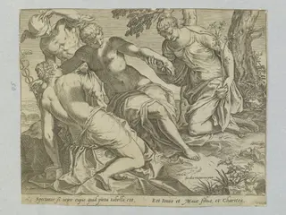 Mercury and the Graces, by Agostino Carracci, 1550