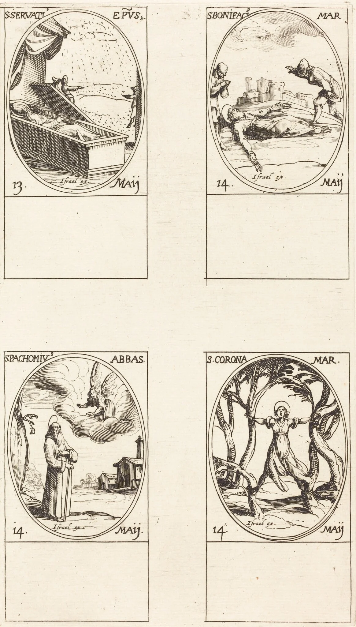 St. Servatius; St. Boniface; St. Pachomius; St. Corona, detail