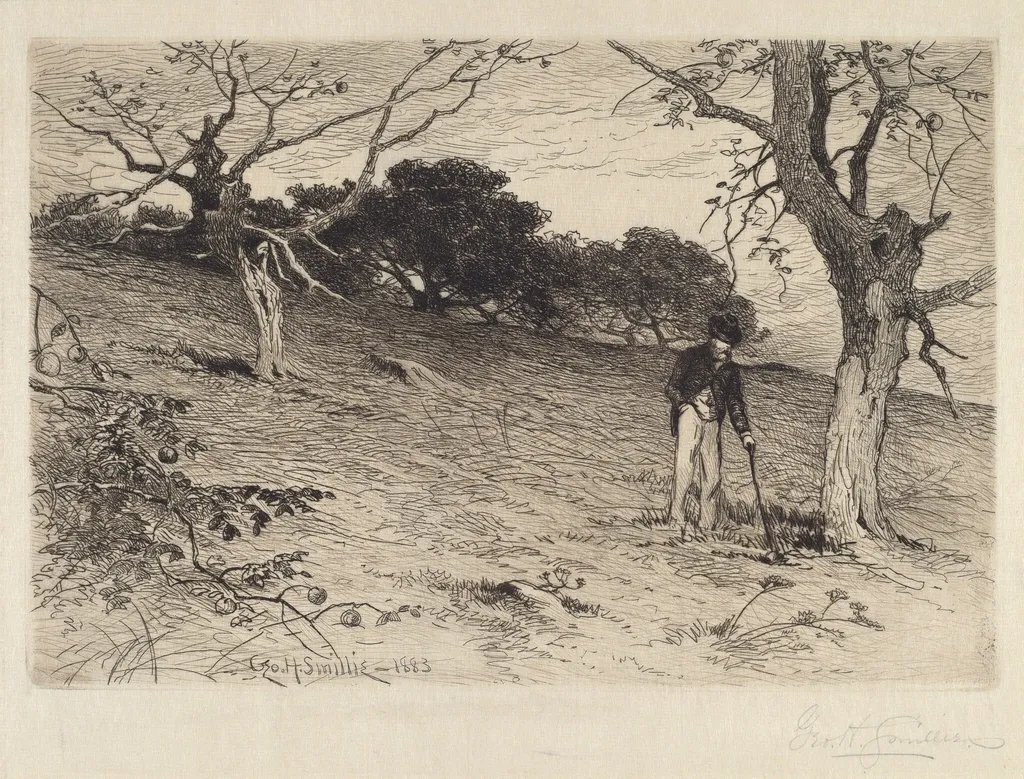 Orchard, by George Henry Smillie, ink, 1883