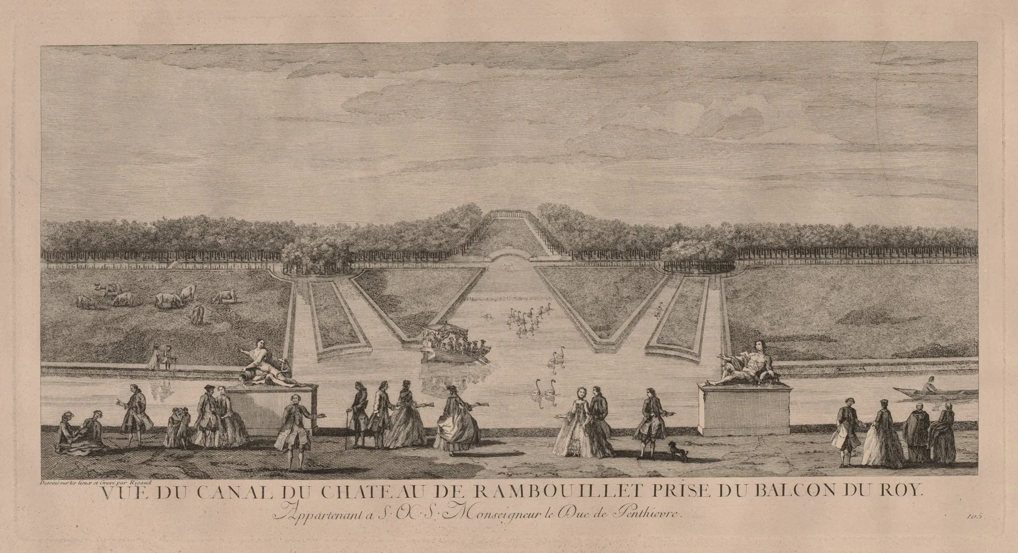 The Chateau from the Canal at Rambouillet, detail