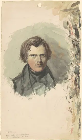Self-Portrait, by Seth Wells Cheney, graphite, 1834