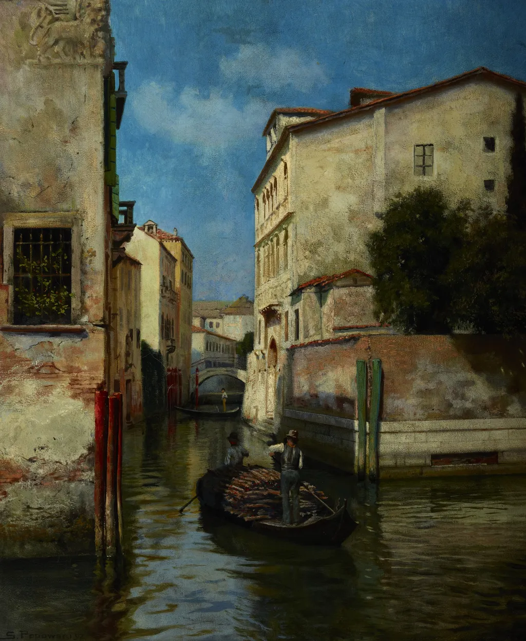 Venice, by Stefan Popowski, oil, 1899