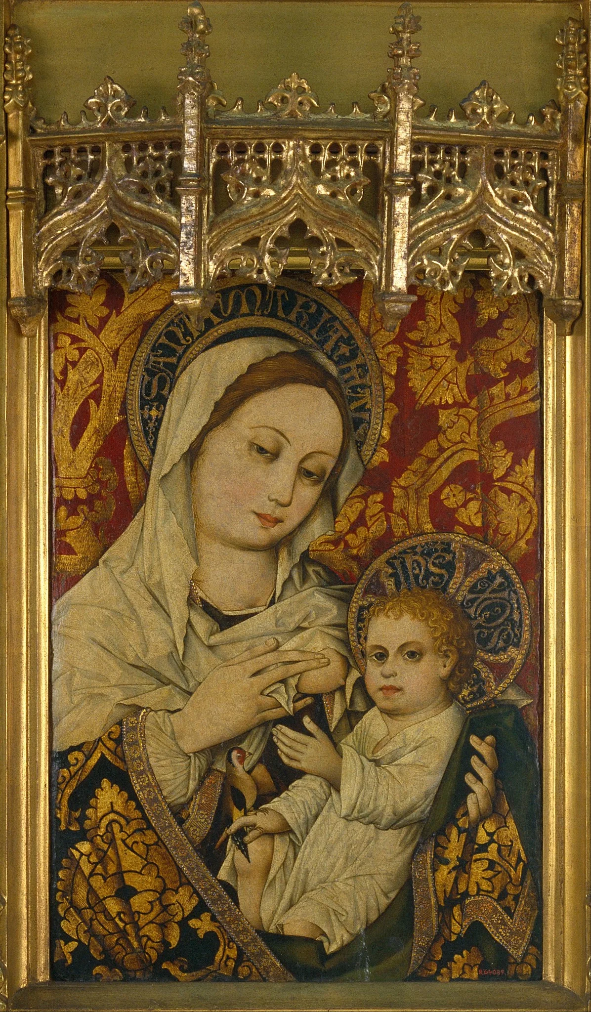 Virgin Suckling the Child, detail