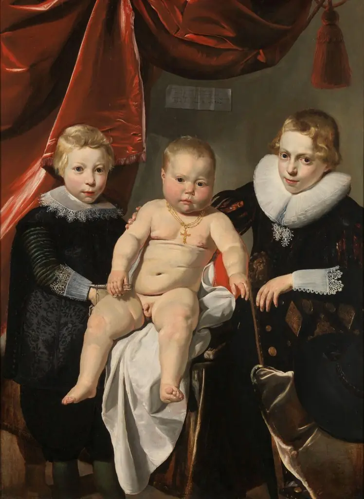 Group Portrait of Three Brothers, by Thomas de Keyser, oil, 1629