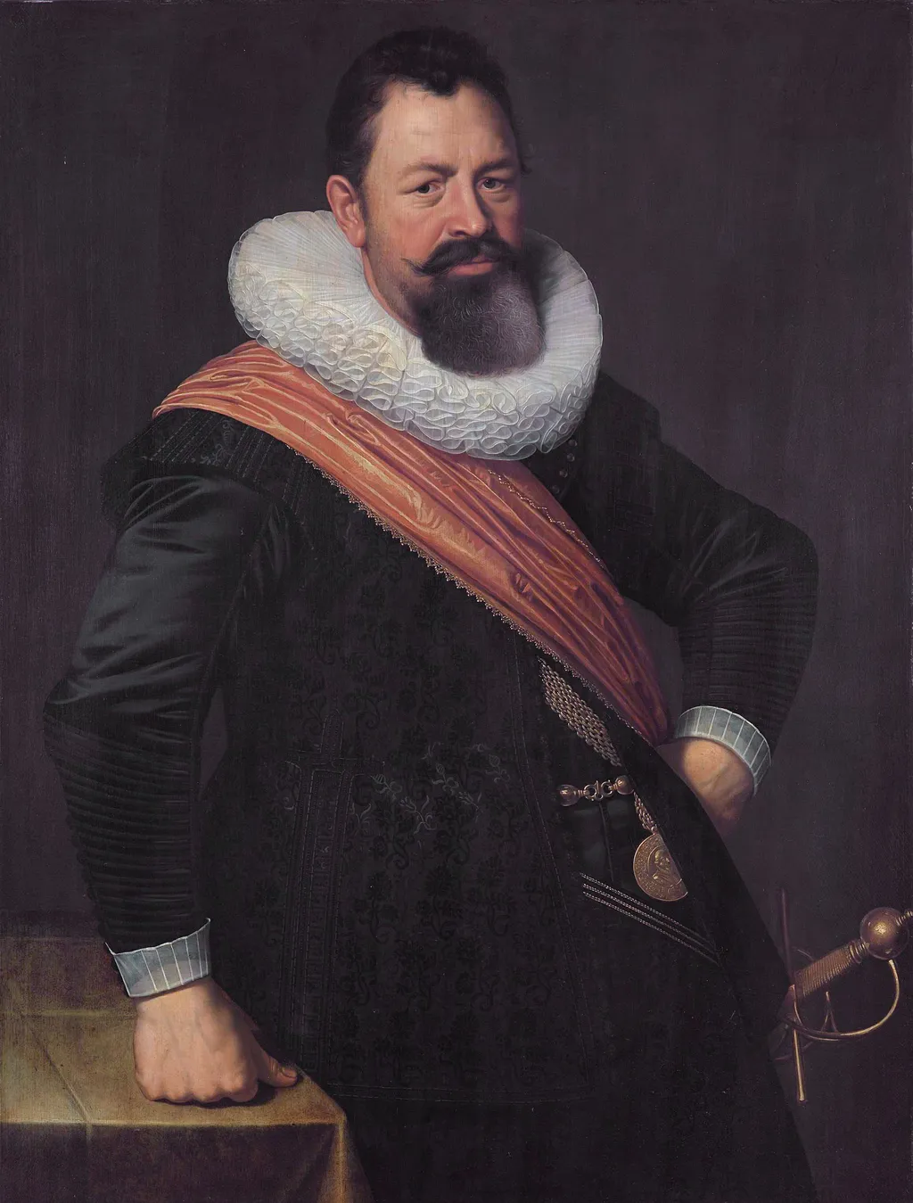 Portrait of Jochem Hendricksz Swartenhont (1566-1627), by Nicolaes Eliaszoon Pickenoy, oil, 1627