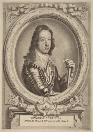 Cosimo II, Grand Duke of Tuscany, by Adriaen Haelwegh, ink, 1691
