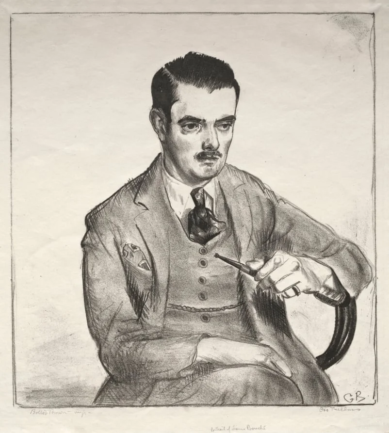 Portrait, Louis Bouché, detail