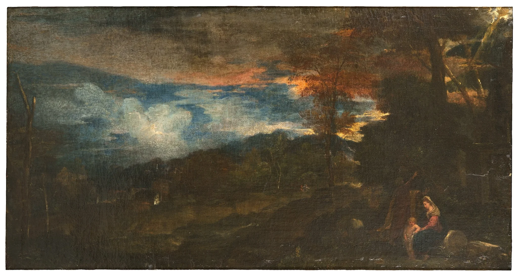 Landscape with the Holy Family, detail