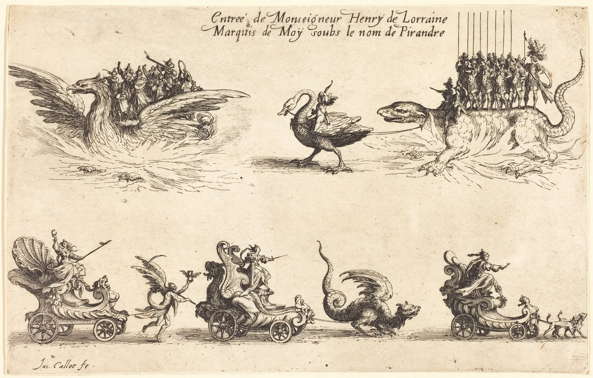 Entry of Monseigneur Henry de Lorraine, Marquis de Moy, under the Name of Pirandre, detail
