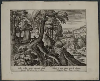 Otilia Bavara (Saint Otilia of Bavaria), by Adriaen Collaert, 1580