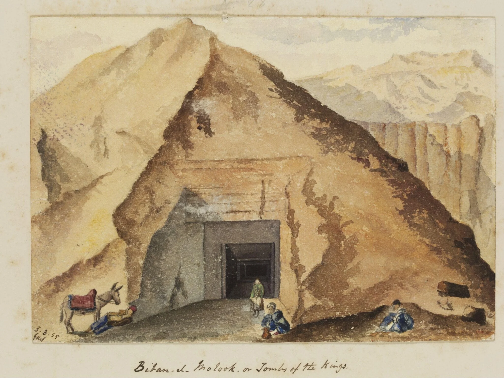 Biban-el-Molook, or Tombs of the Kings. Belzoni's Tomb. Thebes, detail