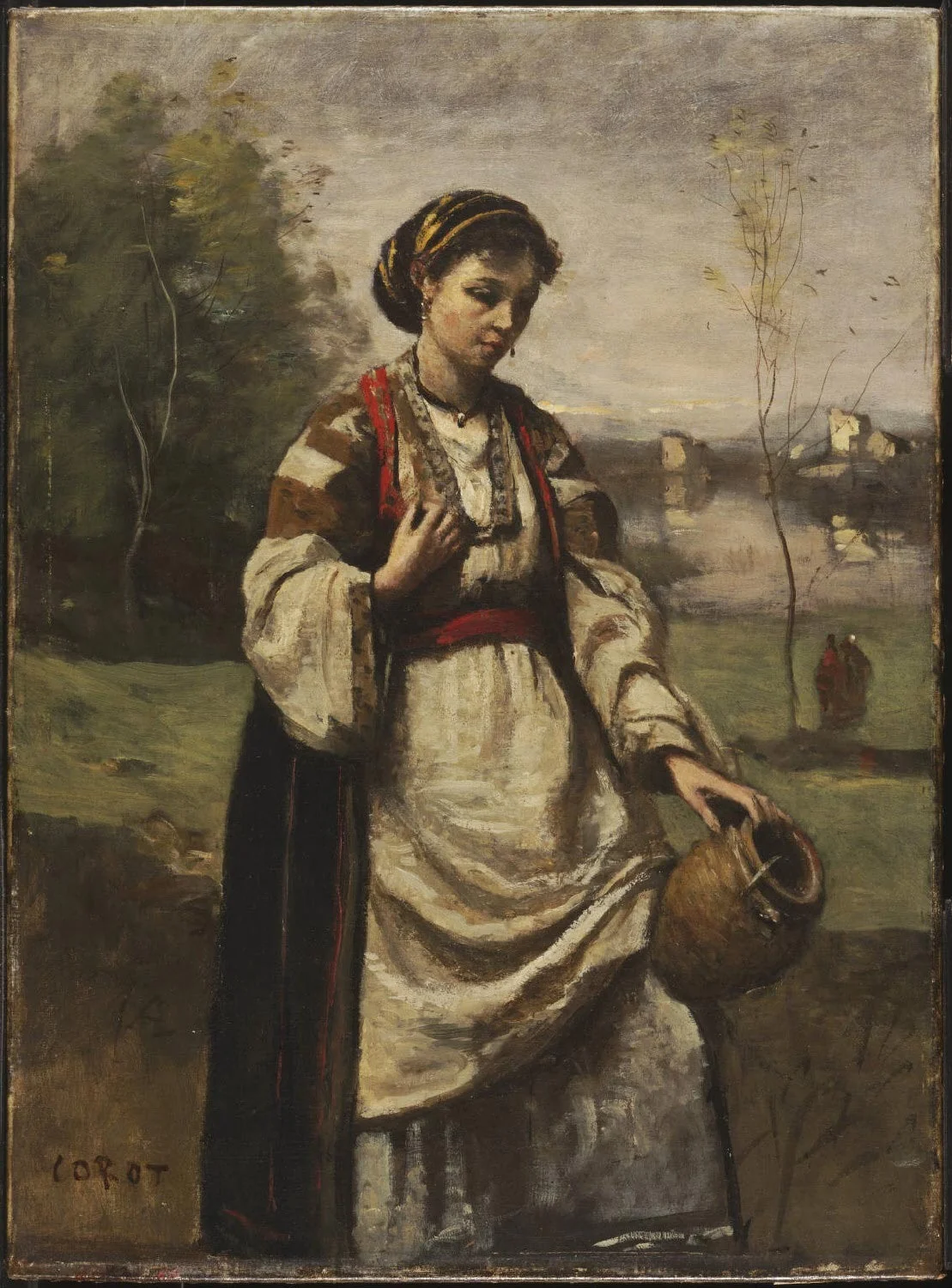 Gypsy Girl at a Fountain, detail