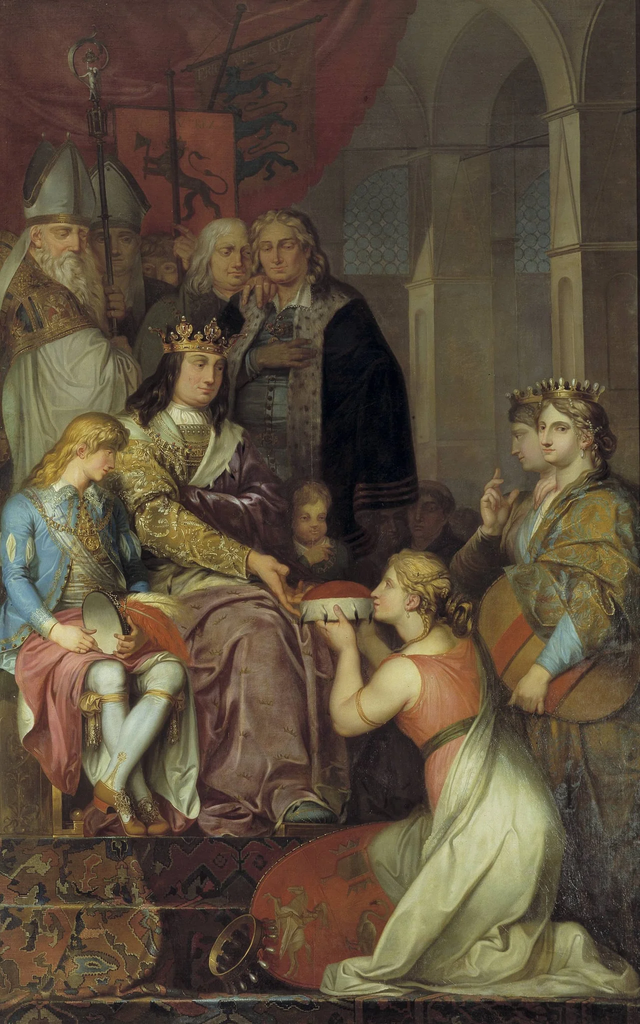 Christian I Proclaiming Holstein a Duchy in 1474. Painted for Christiansborg Castle, detail