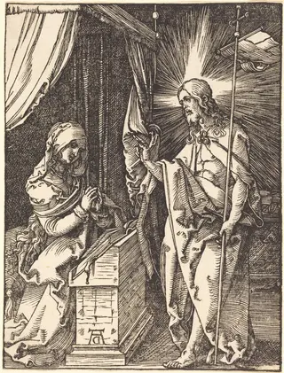 Christ Appearing to His Mother, by Albrecht Dürer, ink, 1510