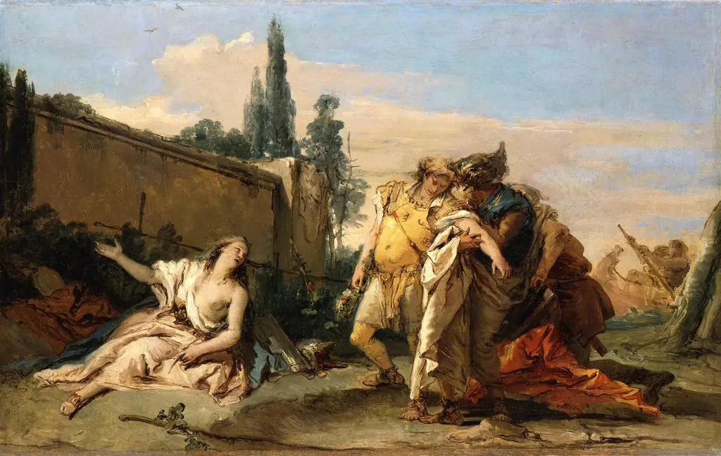 Rinaldos farewell from Armida, by Giovanni Battista Tiepolo, oil, 1751