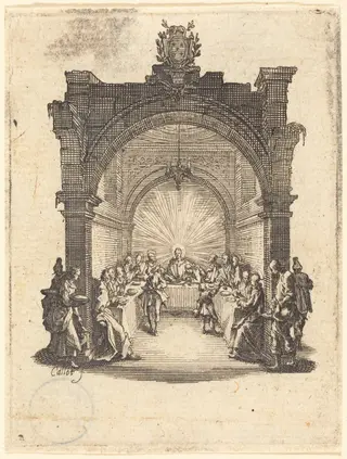 The Last Supper, by Jacques Callot, ink, 1624