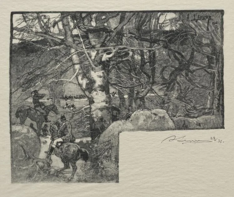 Une chasse à Courre au Mont Gerard, detail