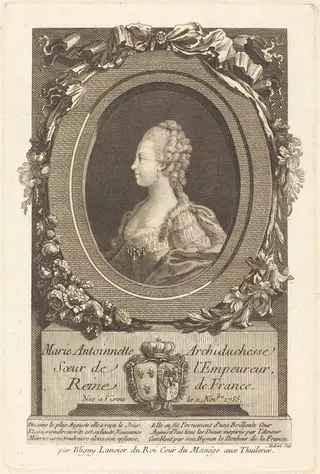 Marie-Antoinette, by François Hubert, ink, 1770