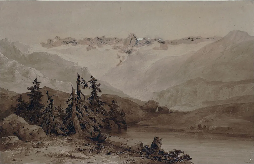 Chain of Mont Blanc, by Alexandre Calame, 1830